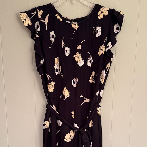 Ann Taylor Navy Floral Jumpsuit - Picture 2 of 6